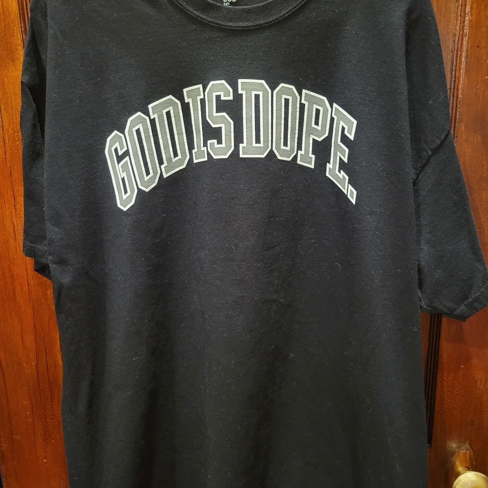 EUC God Is Dope Black T-Shirt